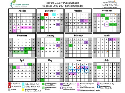 Nalc Color Coded Calendar